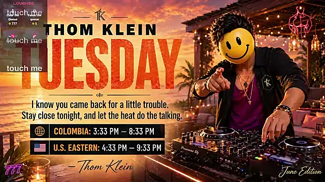 Snapshot of thomklein chatting on 07-14-26, 08:37 thomklein online show from 07-14-26, 08:37
