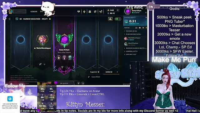 SassyKittyn online show from 03-17-25, 07:02