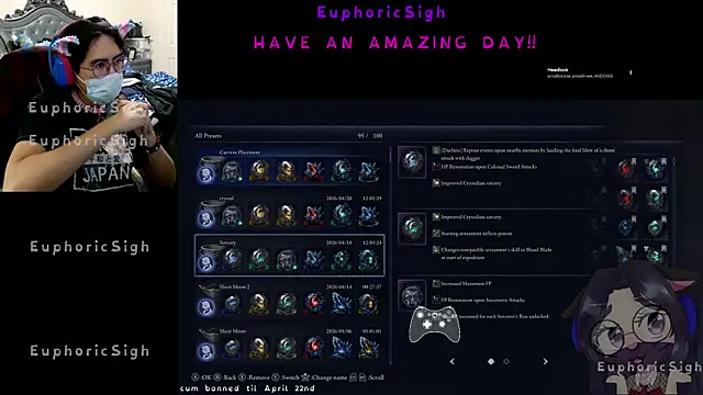 EuphoricSigh online show from 04-20-26, 05:03