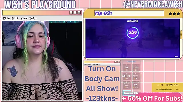 Snapshot of nevermakeawish chatting on 02-27-26, 05:02 nevermakeawish online show from 02-27-26, 05:02