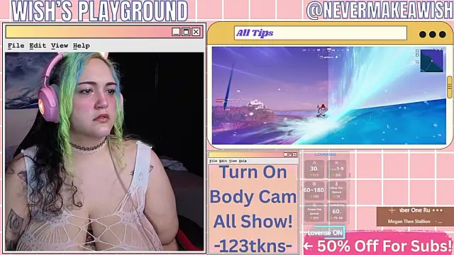 Snapshot of nevermakeawish chatting on 02-25-26, 04:40 nevermakeawish online show from 02-25-26, 04:40