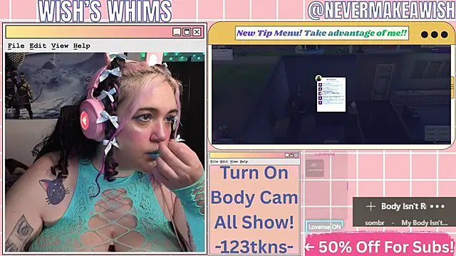 Snapshot of nevermakeawish chatting on 06-28-26, 09:48 nevermakeawish online show from 06-28-26, 09:48