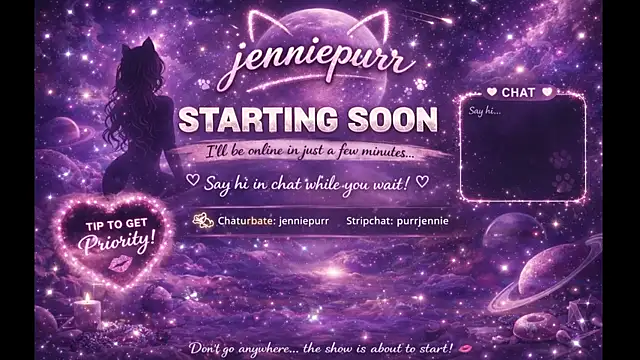 Snapshot of purrjennie chatting on 03-31-26, 09:00 purrjennie online show from 03-31-26, 09:00